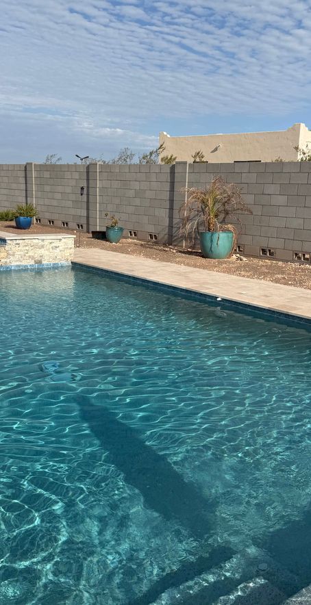Arizona pool with spa